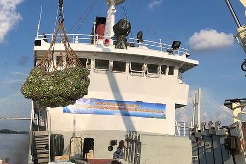 Thêm tàu Hải quân chở hàng cho TPHCM