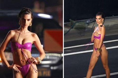 Emily Ratajkowski sexy hết nấc trong show nội y của Rihanna