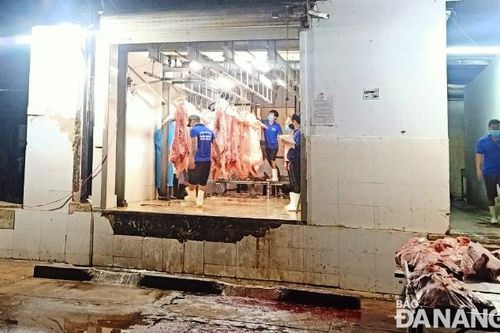 Tăng dây chuyền chế biến tại lò mổ Đà Sơn