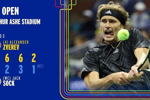 US Open: Jack Sock 'dâng' vé vòng 4 cho Alexander Zverev