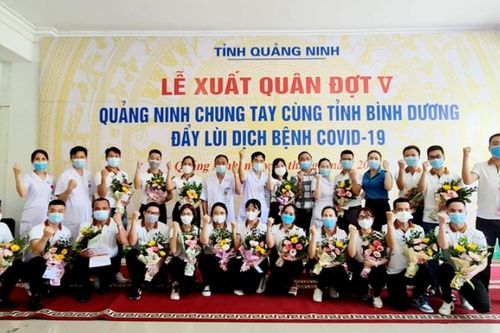 Quảng Ninh cử 20 cán bộ y tế hỗ trợ Bình Dương chống dịch