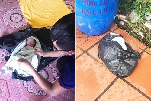 Xót xa bé gái còn nguyên dây rốn bị bỏ bên thùng rác