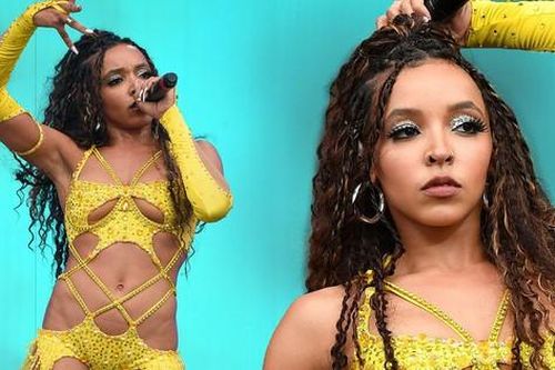 Tinashe mặc cắt xẻ khoe da thịt 'đốt cháy' sân khấu