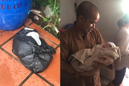 Nam Định: Bé gái sơ sinh bị bỏ rơi gần cổng chùa