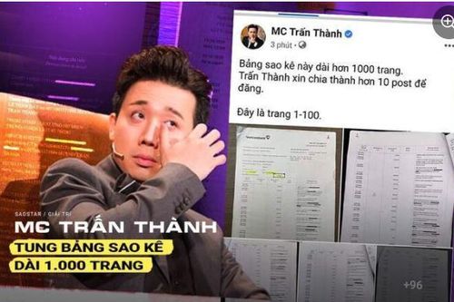 Trấn Thành tung 1000 bản sao kê, dân mạng vẫn thắc mắc 4 điều bất thường