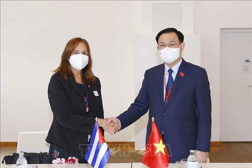 Chủ tịch Quốc hội Vương Đình Huệ gặp Phó Chủ tịch Quốc hội Chính quyền Nhân dân Cuba
