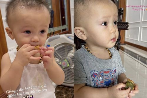 Vợ Duy Mạnh mượn hình ảnh con trai để 'tố' chồng khiến fan cười hả hê