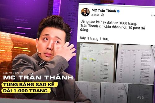 MC Trấn Thành tung bản sao kê dài 1.000 trang sau loạt ồn ào từ thiện