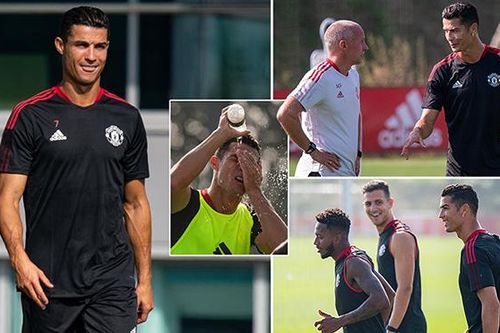 Ronaldo hào hứng tập buổi đầu tiên cùng MU