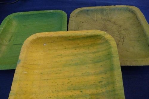 Đồ ăn đựng bát đĩa lá chuối khô, chơi tranh lá sen chục triệu đồng