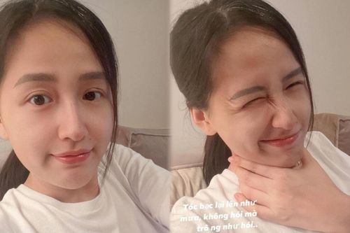 Mai Phương Thúy mặt mộc xinh đẹp bất chấp đám tóc bạc trên đỉnh đầu