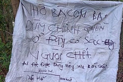 Chiếc bao gai chỉ dẫn nơi phát hiện hài cốt cụ ông mất tích