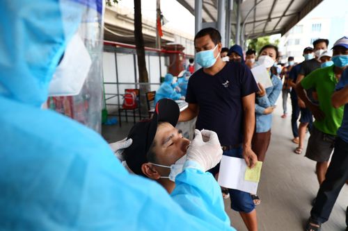 Hà Nội test nhanh COVID-19 cho lái xe luồng xanh