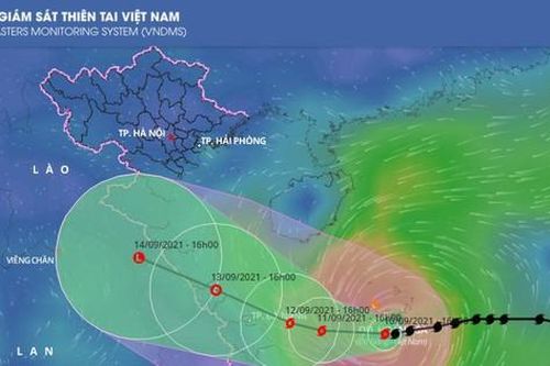 Suy yếu rất nhanh trước khi vào đất liền, bão Côn Sơn vẫn gây vùng mưa lớn