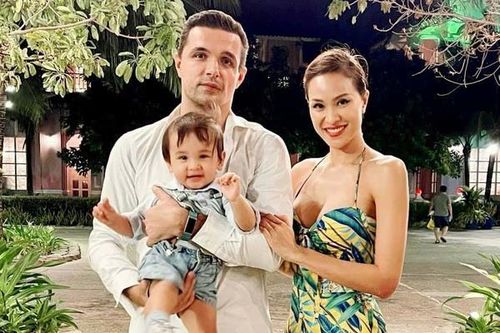 Vẻ đáng yêu của con trai MC Phương Mai và chồng ngoại quốc