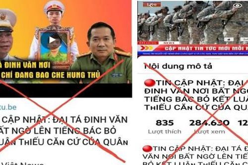 Bác bỏ thông tin liên quan Giám đốc Công an An Giang trên kênh phản động