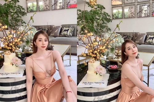 'Cá sấu chúa' Quỳnh Nga gây mê khi mặc váy cắt khoét khoe gần trọn 'cặp tuyết lê'