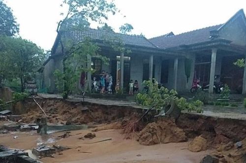Xã Hải Ba, huyện Hải Lăng có 50 ngôi nhà bị ảnh hưởng do bão số 5