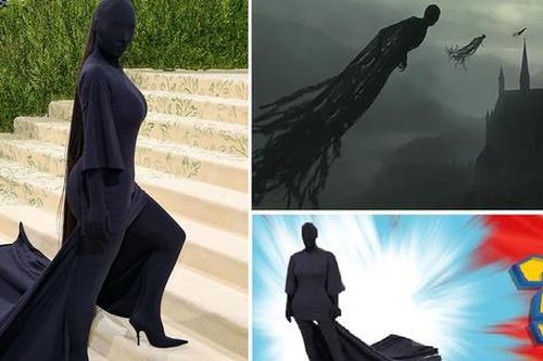 Đại hội ảnh chế Met Gala 2021: Kim Kardashian mang trend 'bóng đêm' phủ sóng mạng xã hội