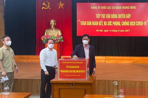 Đảng ủy Khối các cơ quan Trung ương ủng hộ phòng, chống Covid-19