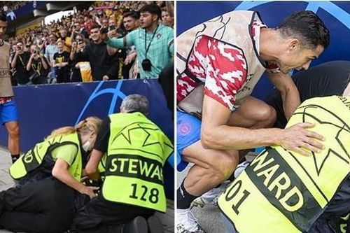 Tung cú sút khiến nhân viên sân bóng nằm gục, Cristiano Ronaldo có cách xin lỗi tuyệt vời