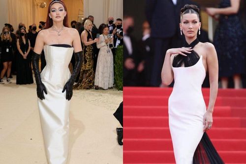 Gigi Hadid bắt chước Bella Hadid với style trắng/đen, cả hai đều chạm đến vẻ đẹp kinh điển!