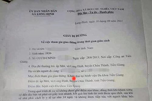Cấp giấy đi đường cho cụ ông 85 tuổi đến viện khám thai là do 'áp lực'