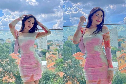 Chán hở hang, Chi Pu kín đáo nhưng vẫn siêu gợi cảm với váy gam màu 'loang lổ'