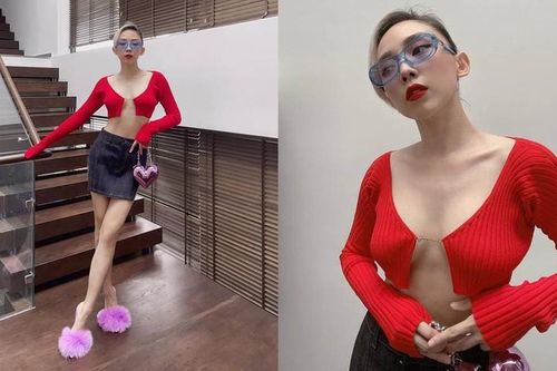Tóc Tiên mặc 'toang' hết cỡ, lấp ló vòng một căng đét
