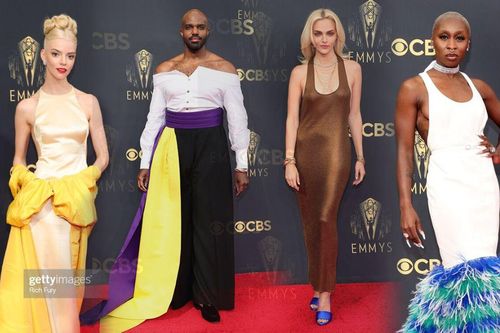 Thảm đỏ Emmy 2021 nhiều trang phục khó hiểu, nữ thần Anya Taylor-Joy cũng kém xinh vì gầy xác xơ
