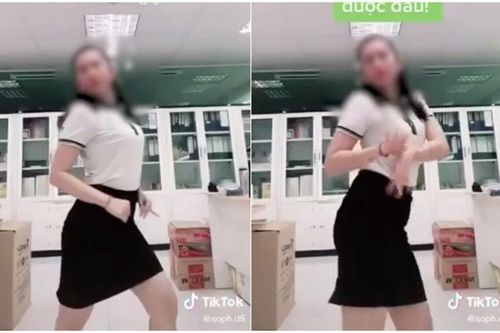 Netizen chao đảo khi cô gái mặc đồng phục Vietcombank vừa quẩy vừa trả lời 'sao kê TT có chuẩn không''