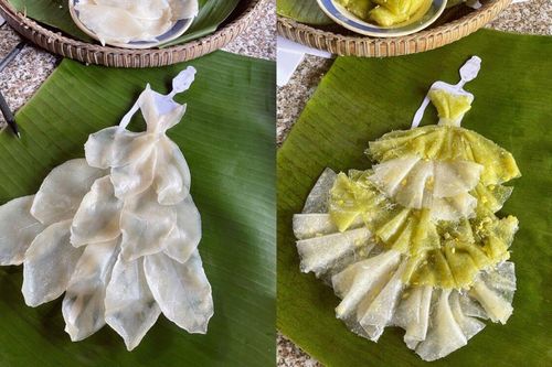 Trầm trồ với những chiếc váy từ bánh dân gian, vừa ngon mắt vừa ngon miệng của NTK Việt