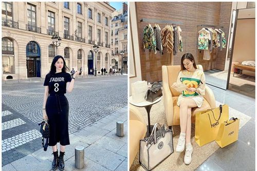 Choáng con dâu tỷ phú bồ cũ Ngọc Trinh ôm hàng chục túi Hermes một lần shopping