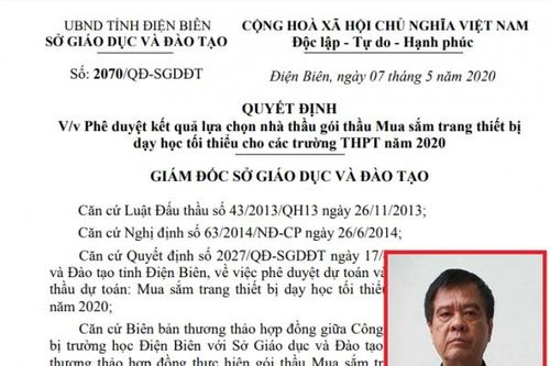Gói thầu nào khiến Giám đốc Sở Giáo dục và Đào tạo Điện Biên bị bắt?