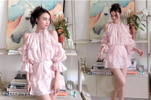 Ninh Dương Lan Ngọc khiến fan lịm tim vì quá điệu với váy hồng bánh bèo khoét vai