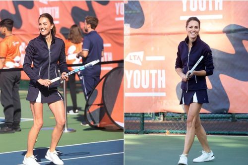 Công nương Kate Middleton mặc váy tennis ngắn lộ đôi chân dài 'gây bão'