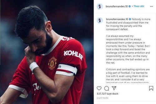 Bruno Fernandes gửi tâm thư tới NHM MU sau quả 11m thảm hại