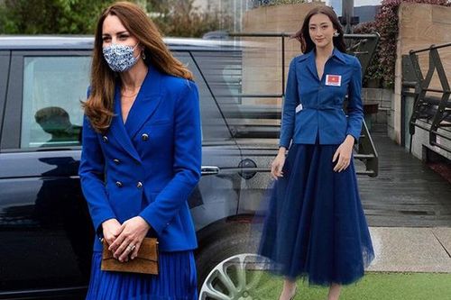 Công nương Kate đẹp quý tộc với blazer và chân váy, nhiều mỹ nhân Việt cũng 'lăng xê'