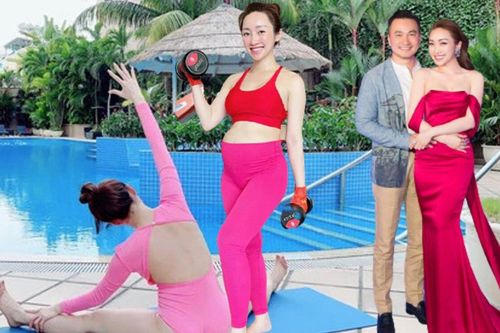 Bà xã kém 16 tuổi của Chi Bảo khoe vóc dáng quyến rũ khi mang thai