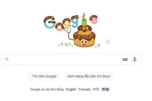 Google kỷ niệm sinh nhật lần thứ 23 bằng Doodle đặc biệt