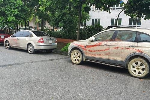 Xác minh làm rõ việc hàng loạt ô tô bị tạt sơn