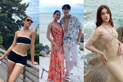 'Bông hồng lai' Kimmy Kimberley khoe trọn thân hình nóng bỏng trong chuyến đi biển với bạn trai Mark Prin