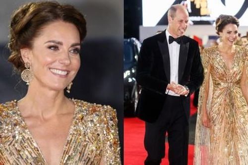 Công nương Kate Middleton mặc chiếc váy đẹp lộng lẫy trên thảm đỏ khiến netizen dậy sóng