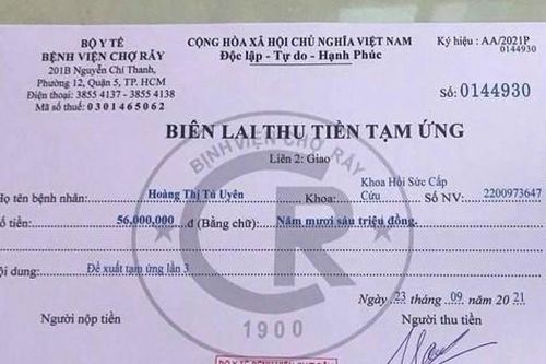 Làm giả biên lai bệnh viện Chợ Rẫy lừa thu tiền tạm ứng viện phí