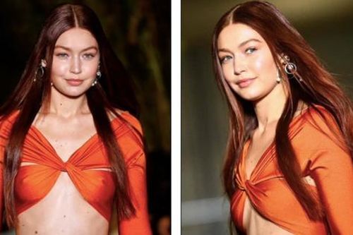 Gigi Hadid để ngực trần catwalk, dáng đẹp như tượng tạc