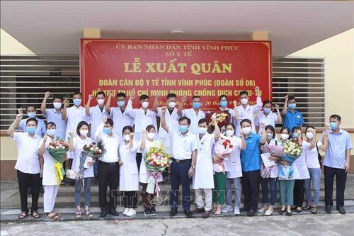 Đoàn cán bộ y tế tỉnh Vĩnh Phúc hỗ trợ TP Hồ Chí Minh chống dịch COVID-19