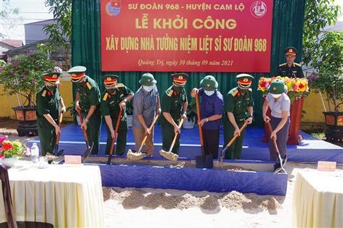 Khởi công xây dựng Nhà tưởng niệm liệt sĩ Sư đoàn 968