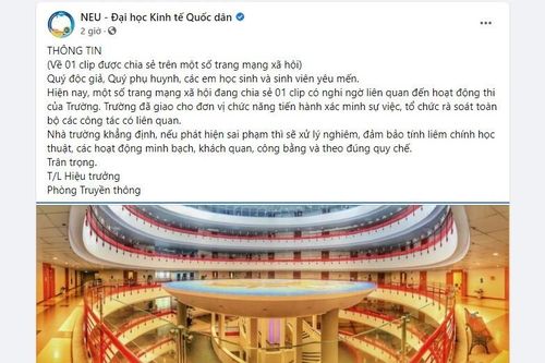 Giảng viên ĐH Kinh tế Quốc dân bị nghi nâng điểm cho SV 'chạy' vào lớp chất lượng cao