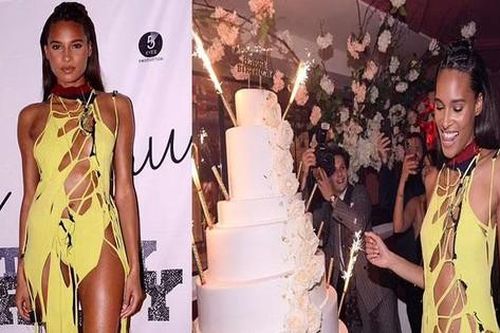 Cindy Bruna mặc váy 'cái bang' lộ gần hết thân hình cao 1m82 trong tiệc sinh nhật