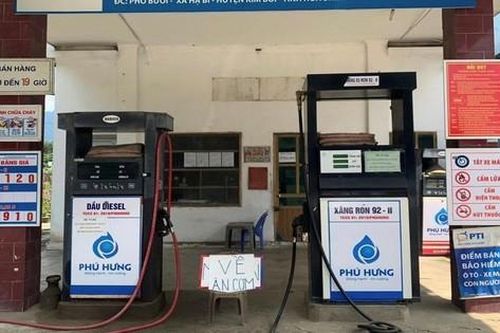 Treo biển 'Về ăn cơm', cửa hàng xăng dầu bị xử phạt 10 triệu đồng